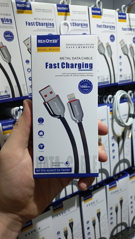 کابل شارژ فست Renowde مدل RCA101 (لایتنینگ)